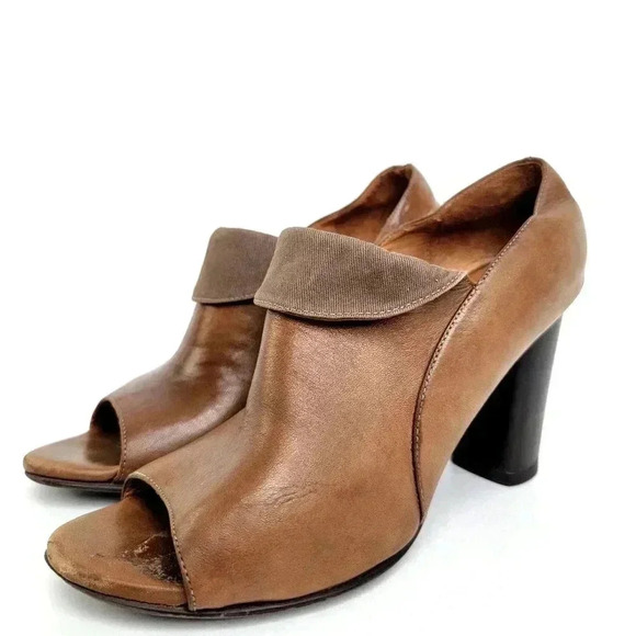 Fortress of Inca Open Toe Chunky Heel Boots - 8 - Picture 2 of 11